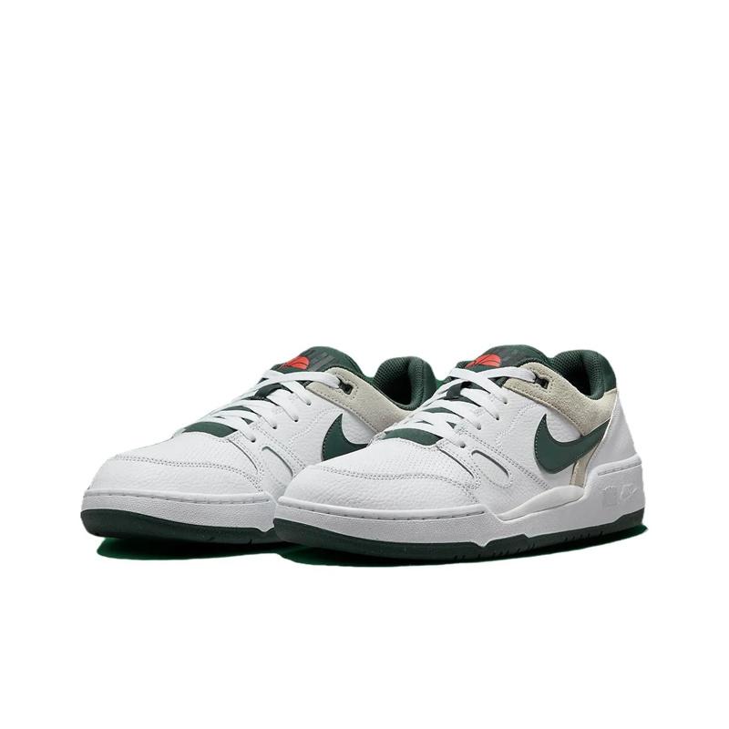 Nike Full Force Synthetic Leather Low Comfortable Versatile Fashion Low-Top Kids Casual Shoes Kids Casual Shoes White Green HE1739-100