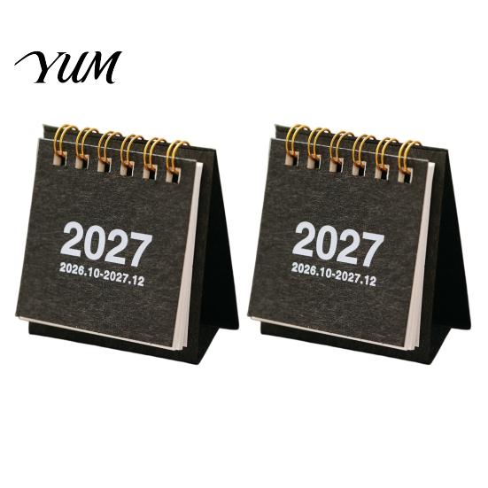 Practical Gift for Students Professionals Mini Desk Calendar 2026-2027, Oct 2026 to Dec 2027 Standing Flip Small Functional Planning Calendar,