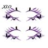 Removable Face Tattoo Stickers 2 Pairs Halloween Eye Stickers, Waterproof Temporary Decals with Water Transfer Skin Pumpkin Bat Spider Web, Easy Apply