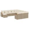 VidaXL Salon de Jardin avec Coussins 12 pcs, Canapés de Terrasse, Ensemble de Meubles de Patio, Mobilier d'Extérieur, Beige 3226583