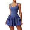 New Nude Fake Two-Piece Sports Dress, Anti Glare, Outdoor Running, Fitness, Tennis Dress For Women