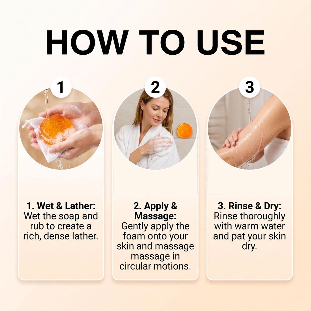 Persimmon Nourishing & Cleansing Soap: Rich Lather, Fresh Scent, Non-Tightening Formula, Suitable for Full-Body Use.