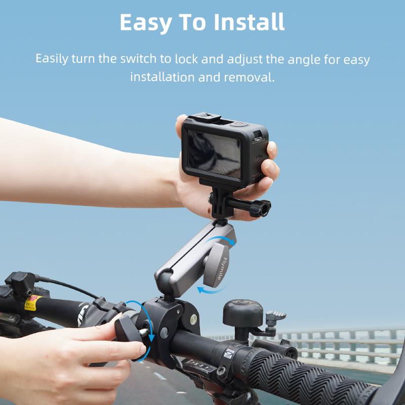 Bike Mount, For DJI Osmo Nano/Action 6 5 Pro 4/Pocket 3/4/Insta360 Ace Pro 2/X5 X4 Camera Accessories,Motorcycle Handlebar Clamp