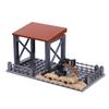 Scene G Mini Sentry Building Sandbag Machine Gun Lookout Tower Military Assembled Building Block