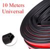 10M Thickening Auto Door Rubber Seal Strip Double Layer Sealing Adhesive 12×10mm