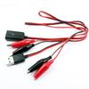 1 пара USB-зажимов типа «крокодил» из крокодилового провода «папа/гнездо» к USB-тестеру-детектору, измеритель напряжения постоянного тока, амперметр, измеритель мощности