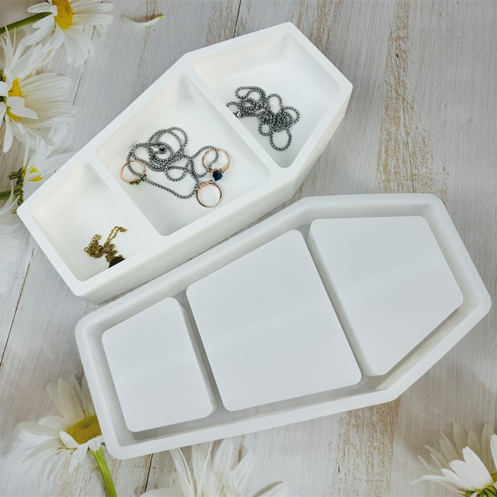 Coffin Resin Tray Molds for Making Jewelry Tray Earrings Display Stand DIY Craft Coffin Shaped Jewelry Tray Molds