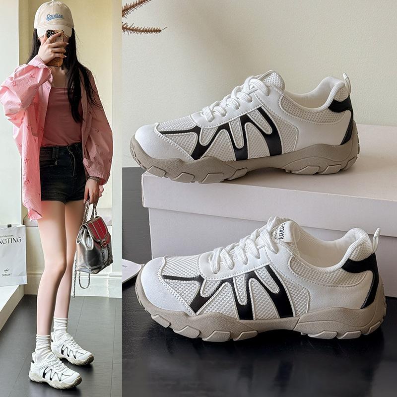 Breathable Mesh Korean Version of Light Forrest Gump Shoes 2025 Summer New German Training Fashion Soft Sole Non-slip Versatile Casual Shoes