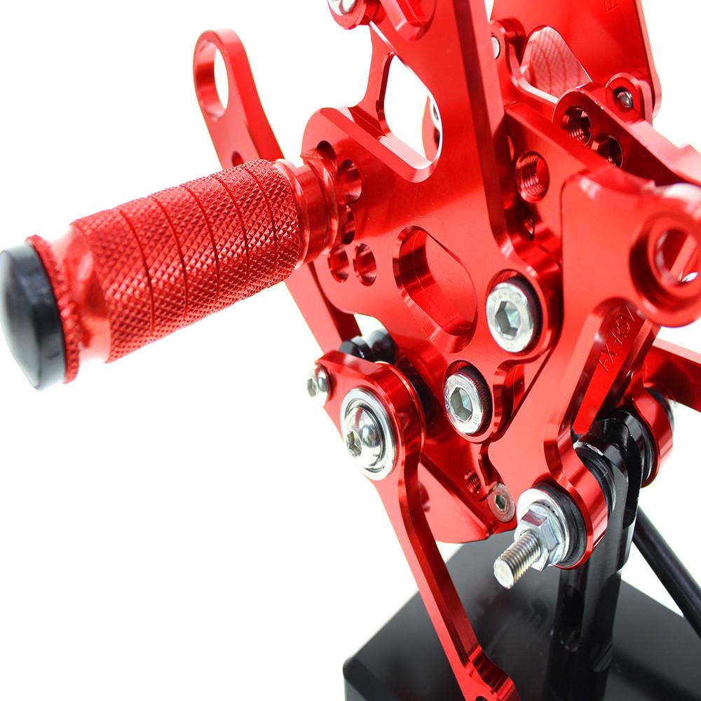 For Aprilia RSV4 RSV4R Factory 2009 2010 2011 Motorcycle CNC Rearset Footpeg Footrest Rear Set Foot Peg Pedal Accessories