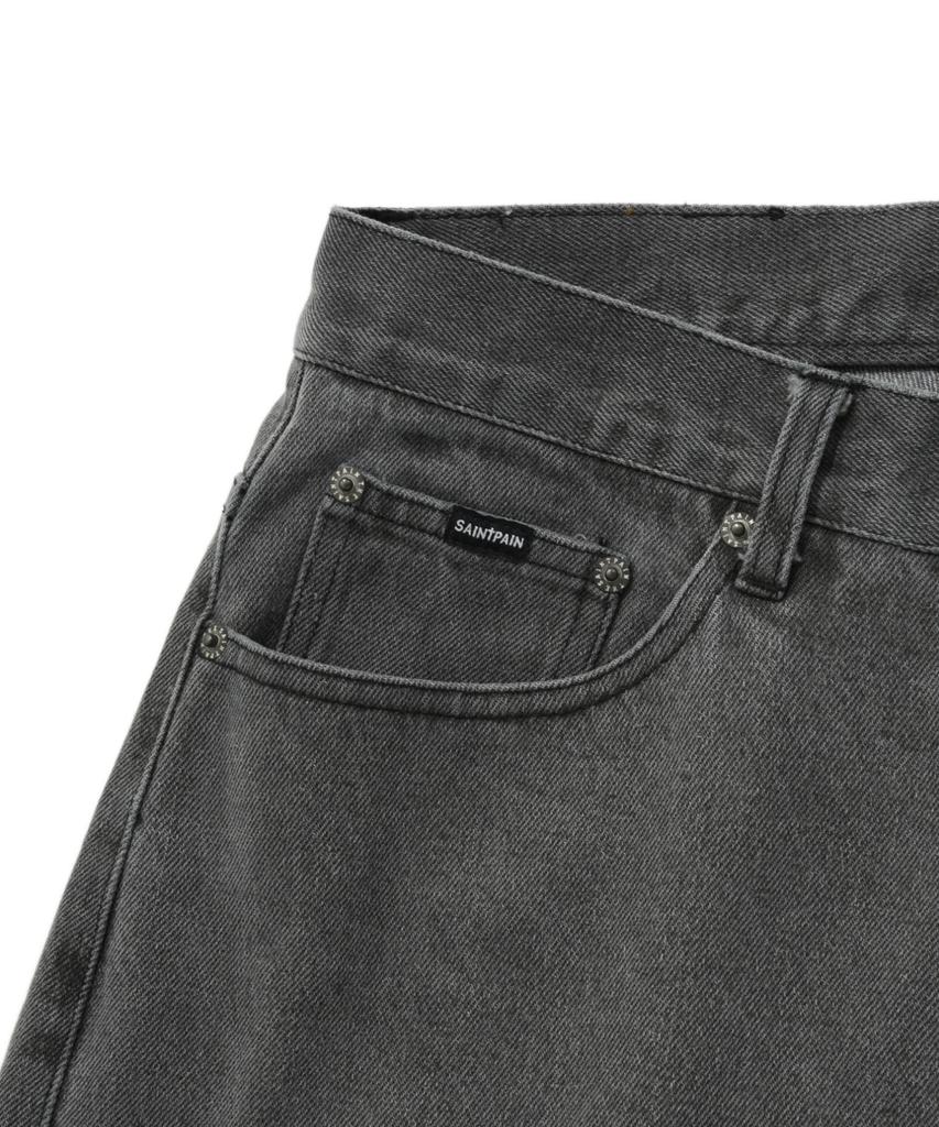 Джинсы SAINTPAIN Sp Wide Bio-Washed Denim Pants - Серо-синие