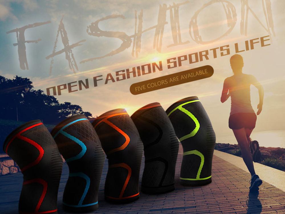 1 пара наколенников для фитнеса, бега, велоспорта, эластичные нейлоновые спортивные компрессионные наколенники для баскетбола, волейбола