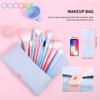 Docolor Набор кистей для макияжа, 16 шт. + спонж + чистящая подушечка, синтетическая тональная основа премиум-класса, консилеры, тени для век, кисть для макияжа, с сумкой