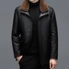 Middle-aged and Elderly Men's Winter Plush Leather Jacket Dad's Fur All-in-one Genuine Leather Jacket Sheepskin