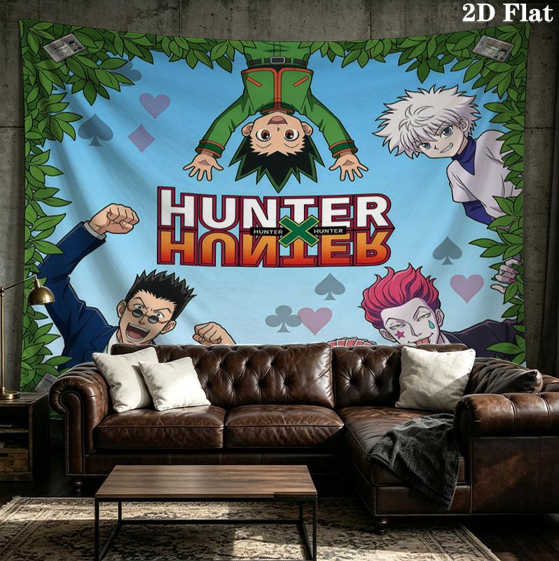 Настенный гобелен Hunter X Hunter Эстетичный настенный подвесной тканевый плед Декоративные гобелены для спальни гостиной Домашний декор