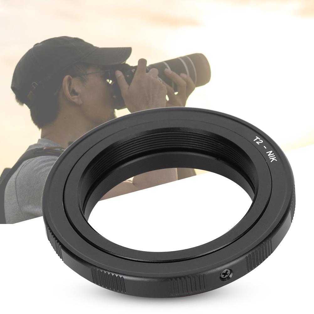 Адаптерное кольцо для объектива из алюминиевого сплава Fikaz для объектива с креплением T2 для камеры с креплением Nikon F
