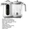 Nutrient Preserving Food Maker Infant Maker, Processor And Steamer, Puree Blender, Multifunctional Automatic Steam Cooking Device Baby Supplement for