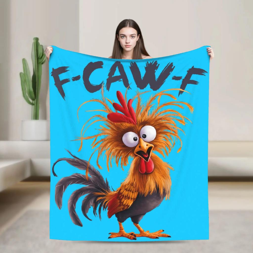 Cozy Warm Throw Blanket Soft Fluffy Bedspread for Living Room Perfect for Boys Girls Chicken FCAWF Design Winter Blanket