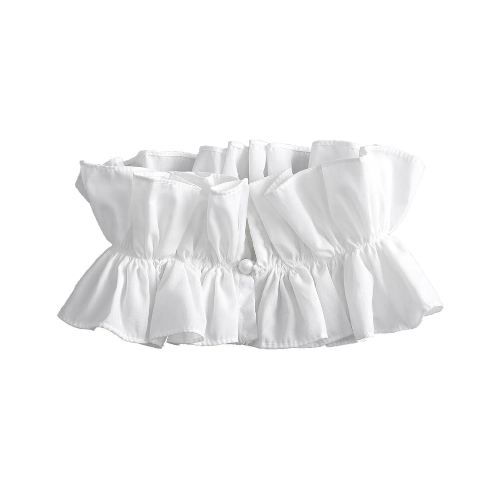 Хлопковый обхват шеи, ложный воротник, плиссированный воротник-стойка, одежда, уменьшающая возраст, женская универсальная шаль