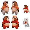 Наклейки Pokumil на живот Squishy Pony 3D Наклейки Новинка Мягкий и упругий набор Мягкие наклейки-зефирки для живота Пухлые наклейки Упругие и жевательные