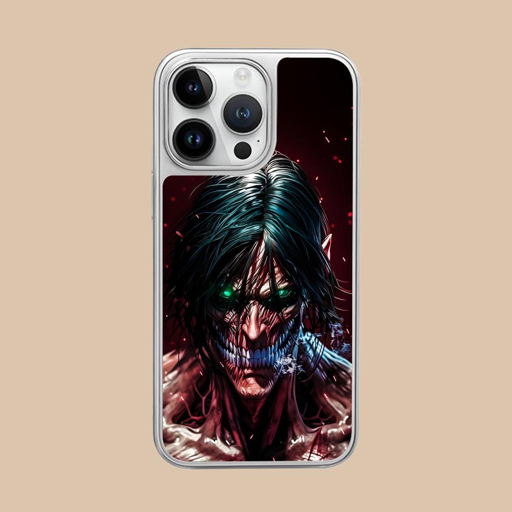 Серебряное покрытие чехол для мобильного телефона AOT Эрен Йегер для iPhone 17 16 15 14 13 12 11 Air Pro Max Plus Цветная крышка