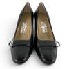 Безупречные туфли Salvatore Ferragamo GanciniМеталлическая черная кожа Женские 7 Б/у