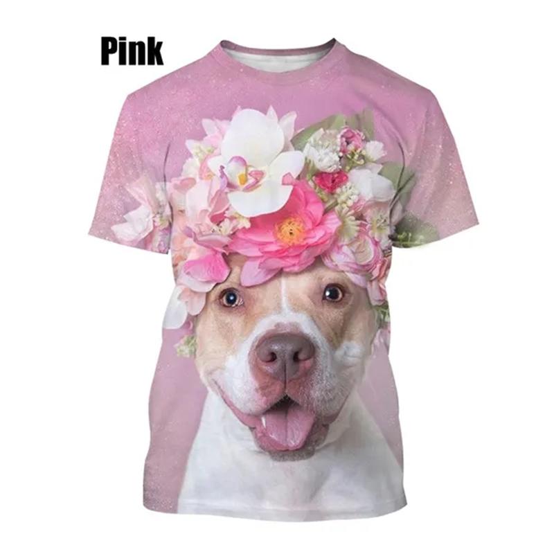 Новые модные футболки с 3D принтом Pit Bull, летние повседневные мужские и женские дышащие футболки в стиле хип-хоп с короткими рукавами, модные топы унисекс