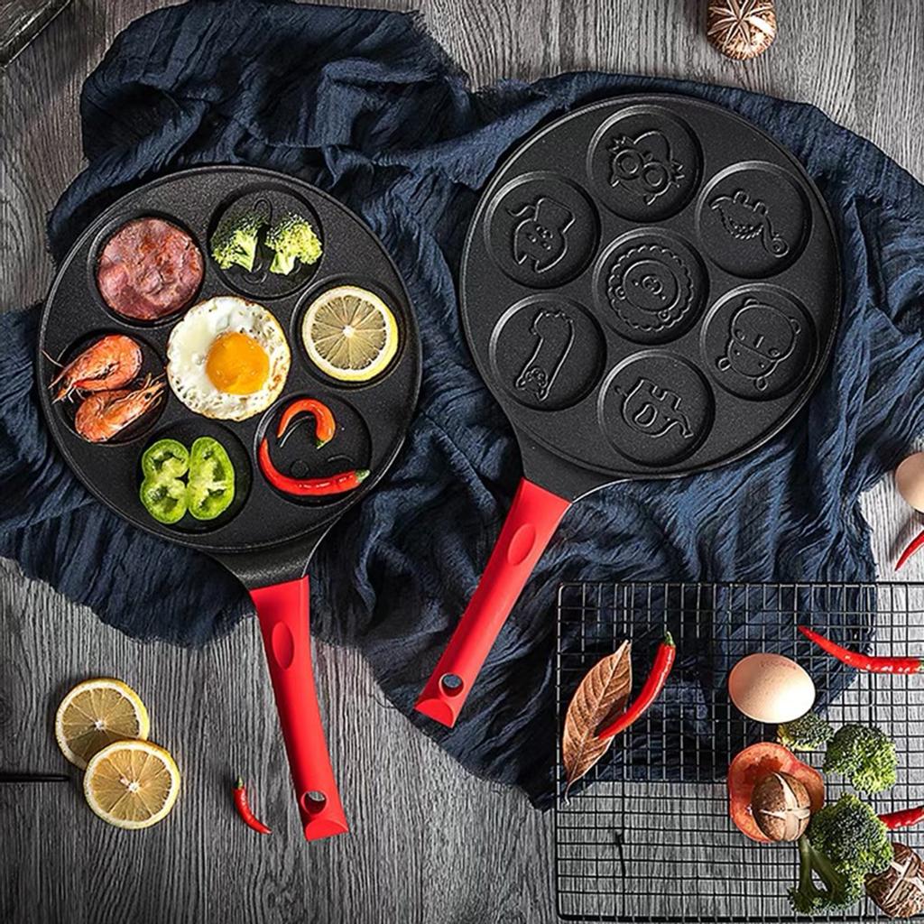 Pancake Maker Pan - Griddle Pancake Pan Molds for Kids Nonstick Pancake Griddle Pan with 7 Animal Shapes