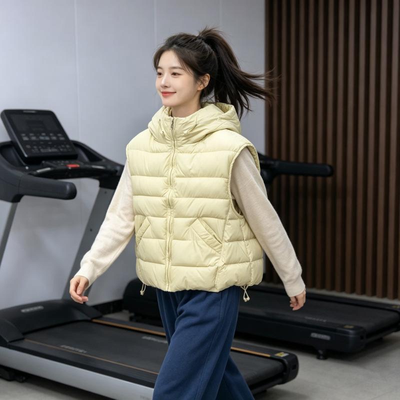 Hooded Cotton Vest Women'S Wear Loose Warm Sleeveless Vest Vest Vest Vest Autumn And Winter Style Annual Fashion Vest