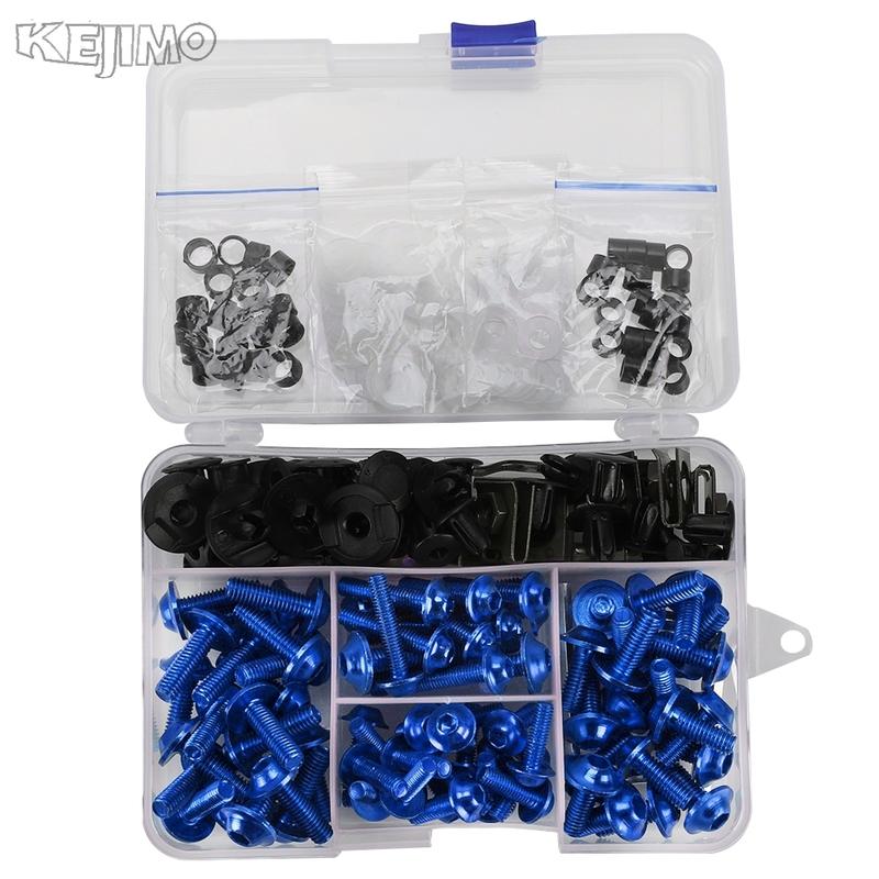 For Kawasaki NINJA 250R 300 ER6 650 ZX6 ZX7 ZX9 ZX10 ZX12 ZX14 Z1000 Z900 Z800 Z750 Z650 Fairing Bolts Fastener Clip Screw Kit