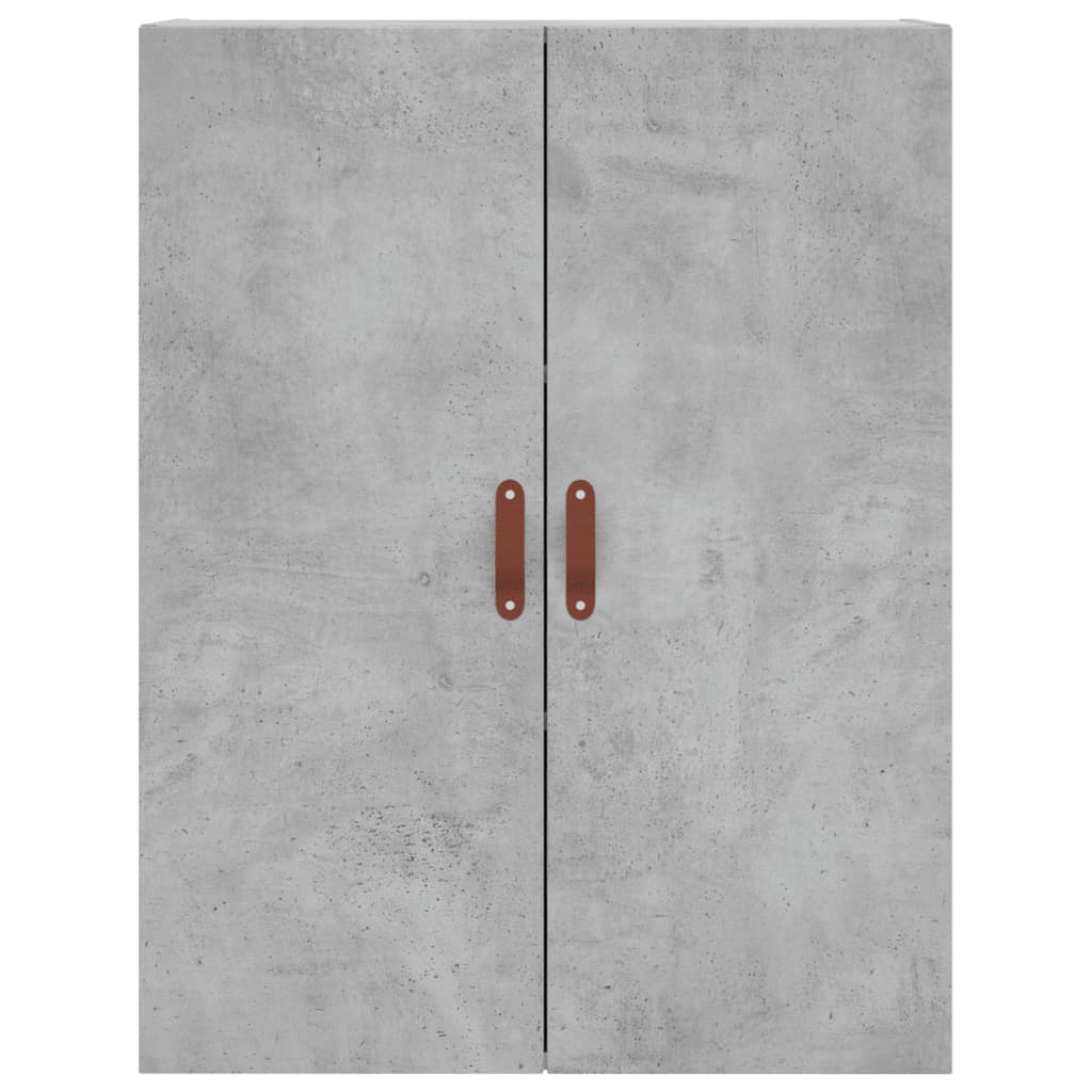 Vidaxl Witrynka, Szarość Betonu 69,5X34X180 Cm Materiał Drewnopochodny