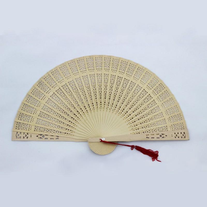 Foldable Vintage Hand Fans Sandalwood Scented Hand Fan for Baby Shower Wedding Elegent Home Decor Party Favors Fan