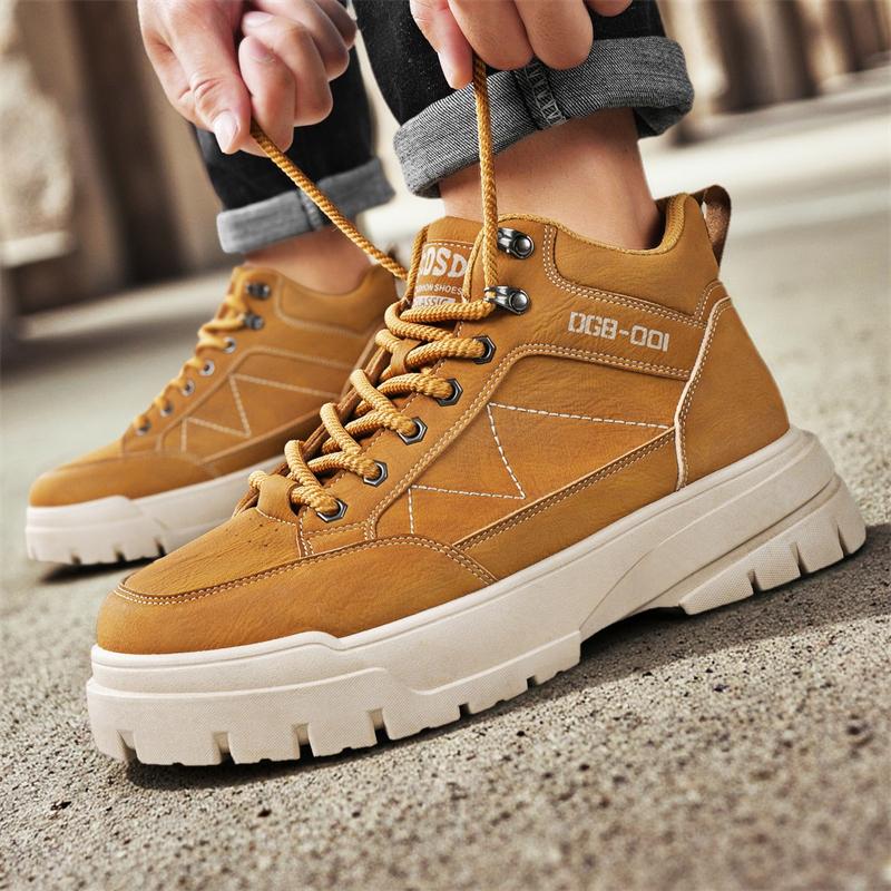 New Fashion Autumn And Winter Men's Low Top Martin Boots Students Male Boys Trending Soft Sole Work Shoes Labor Protection Martin Sneakers