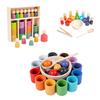 Teaching Aids Baby Clip Ball Clip Beads Color Matching Toys Children's Early Education Puzzle Color Cognition Classification Cup