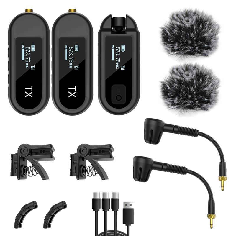 Ultra-high frequency saxophone wireless microphone system, rechargeable, with a transmission distance of 50m, suitable for vario