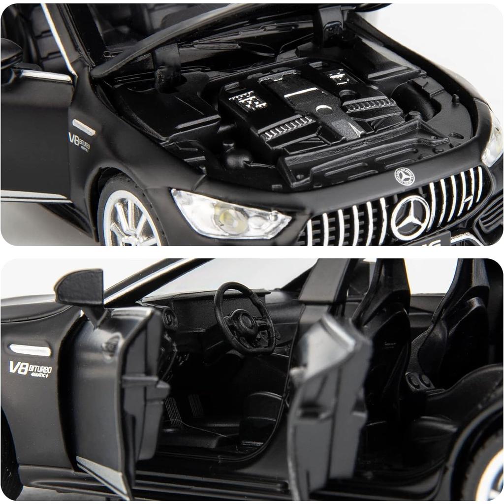 1/32 Benz AMG GT63 Модель автомобиля Литой игрушечный автомобиль с откидным механизмом, звуком и светом, дверь может открываться, игрушечный автомобиль для детей, подарок