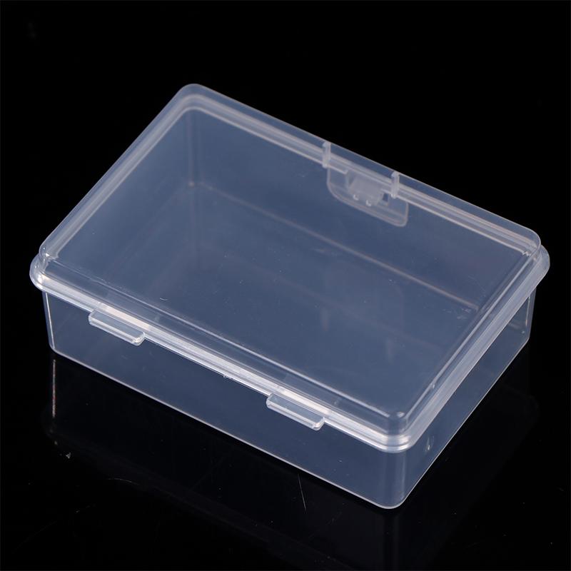 Small Semi-Transparent Plastic Cards Cases Folder Matte Flip-Top Jewelry Box Accessories Storage Organize Packaging Boxes