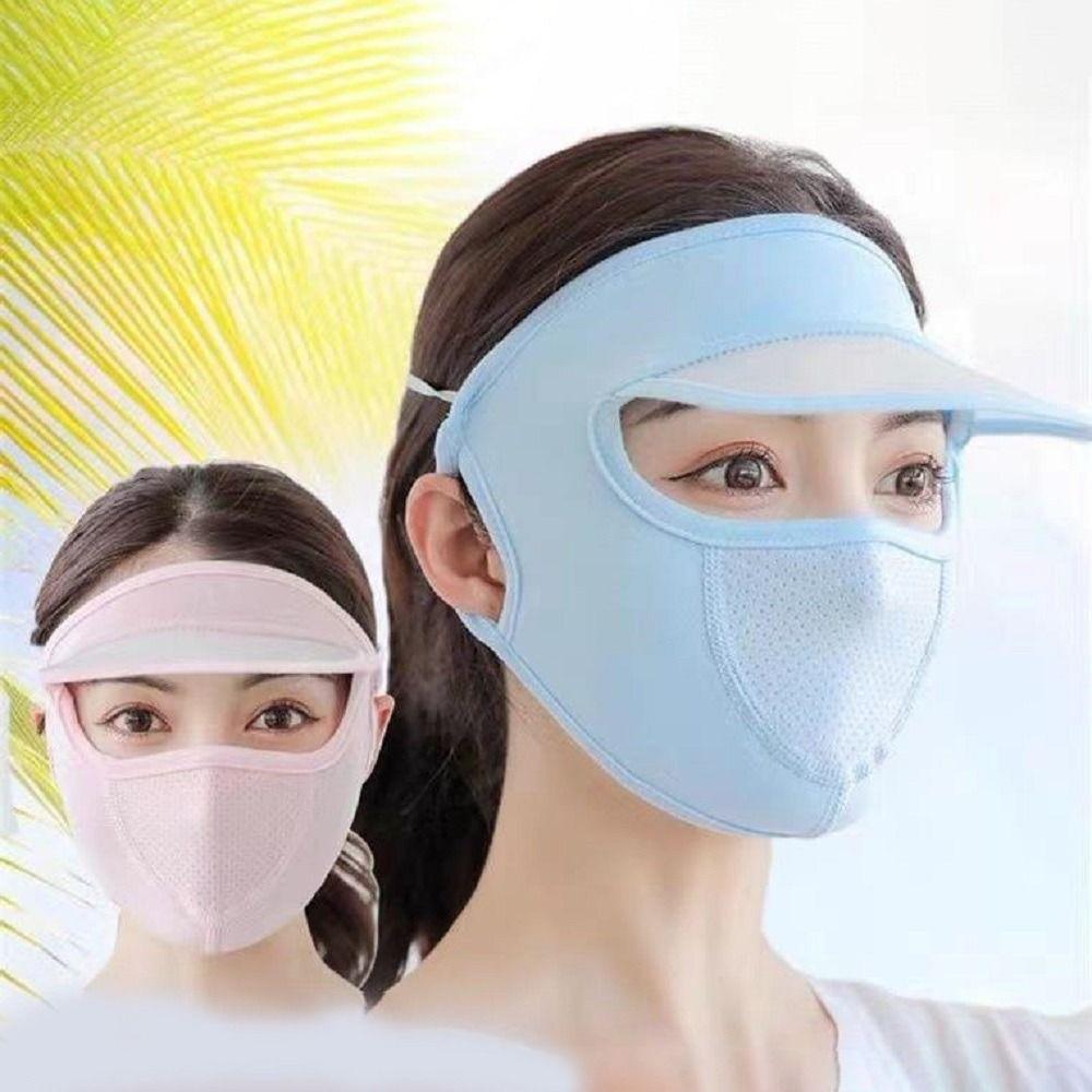 Ice Silk Outdoor Face Shield Face Gini Mask Womne Sun Hats Summer Sun Protection Mask Driving Face Mask