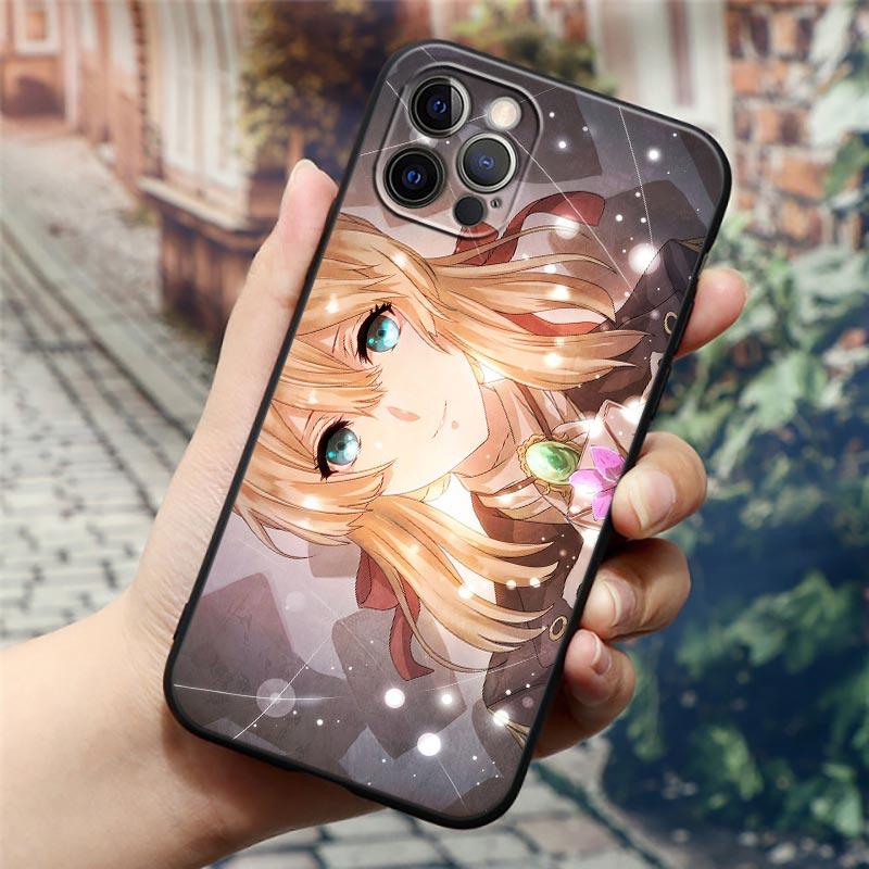 Чехол Apple для iPhone 11 12 13 Pro Max mini XS X XR 7 8 6 6S plus SE 2020 Мягкие силиконовые чехлы Чехол Violet Evergarden Girl Anime
