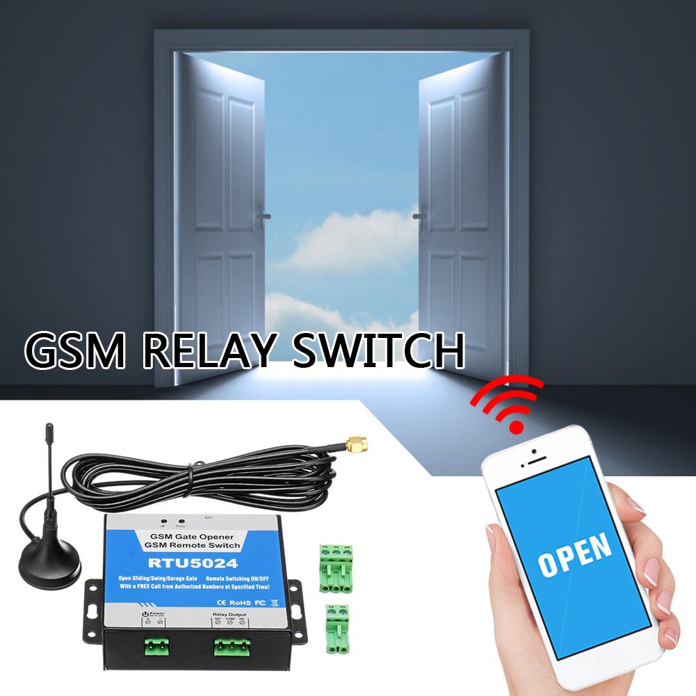 RTU5024 GSM Gate Relay Switch 850/900/1800/1900MHz Remote Control Wireless Door Access Opener with Antenna