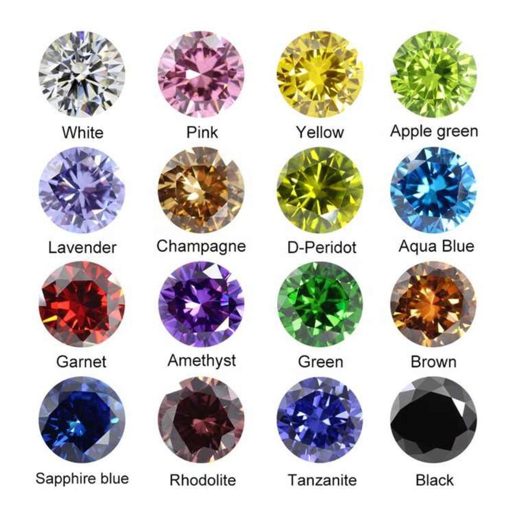Циркон AAA+ для оправы ювелирных изделий, все цвета кубического фианита, круглая огранка, размер от 5 до 15 мм, калиброванный циркон, отличная огранка.