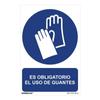 Sign It Is Mandatory To Use Gloves (PVC 0.7mm) 30x40cm Normal Light