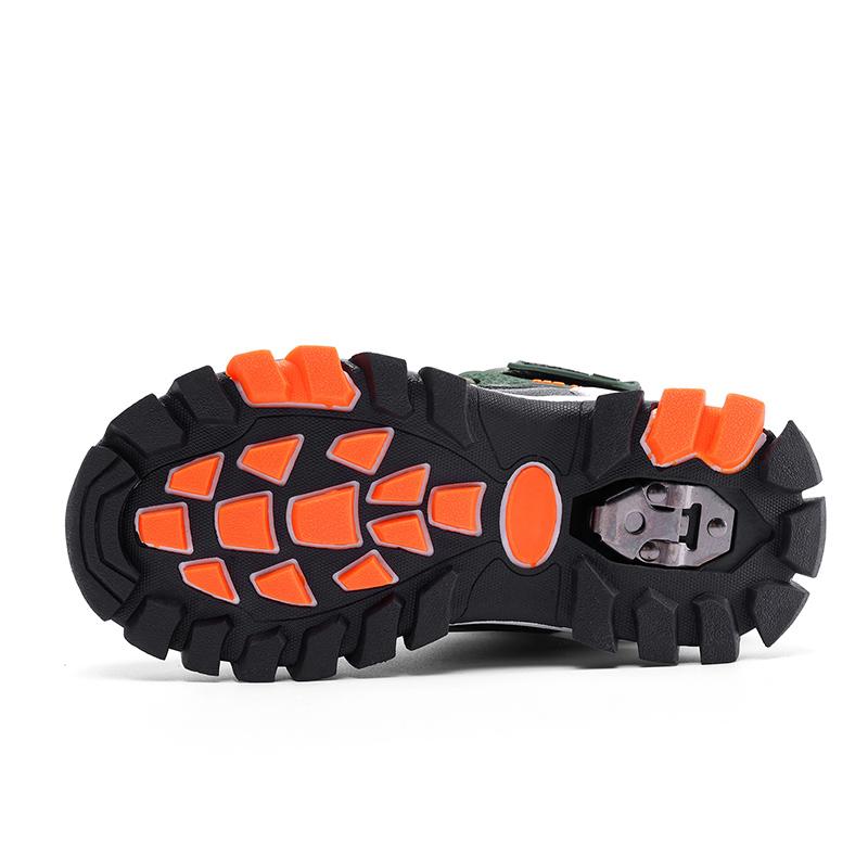 31-40 Children's Winter Large Fashion Outdoor Velcro High Top Plush Warm Cotton Boots Snow Boots