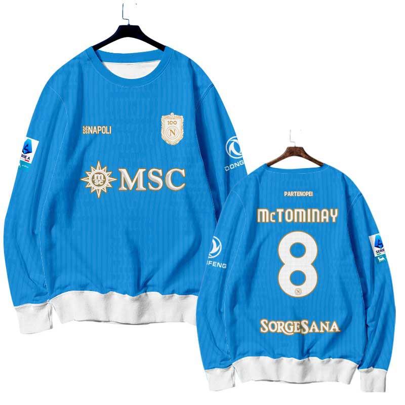 Napoli FC ''-2027 De Bruyne Fan Long Sleeve Crewneck Sweatshirt Unisex Casual Top