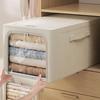 Foldable Steel Frame Storage Box Clear Window Clothes Storage Box Wardrobe Organizer  Thick Fabric