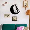 Metal Wall Art Moon & Kokopelli Steel Sign, Modern Outdoor Decor, Stylish Steel Wall Art for Contemporary Spaces