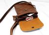 ZAZALAND Mini Shoulder Bag with Belt Detachable Shoulder Brown Pouch, Strap, 2-Way, Leather,