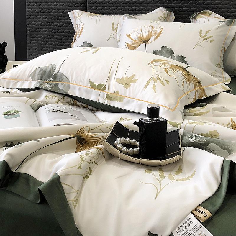 Летний комплект одеяла из тенселя: 25 дизайнов - Легкий шелк, Стирающийся, Идеально подходит для кроватей в студенческих общежитиях