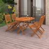 Day and Night - Day and Night Garden Dining Set 5 Pieces Solid Acacia Wood