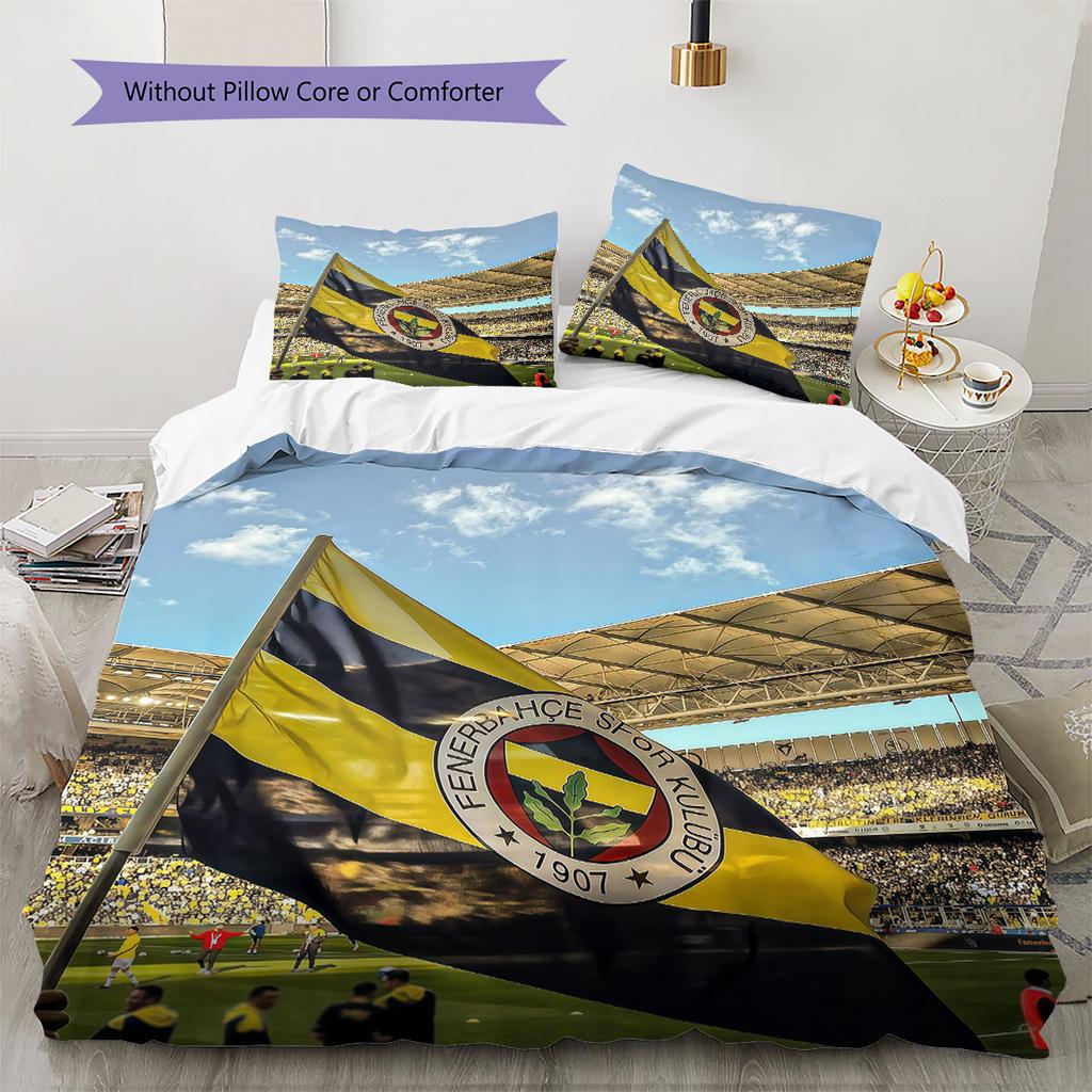 Fenerbahce Players Pattern Bedding Home Decoration Birthday Gift ( 1 duvet cover + 2 pillowcase, without core),fan merchandise.