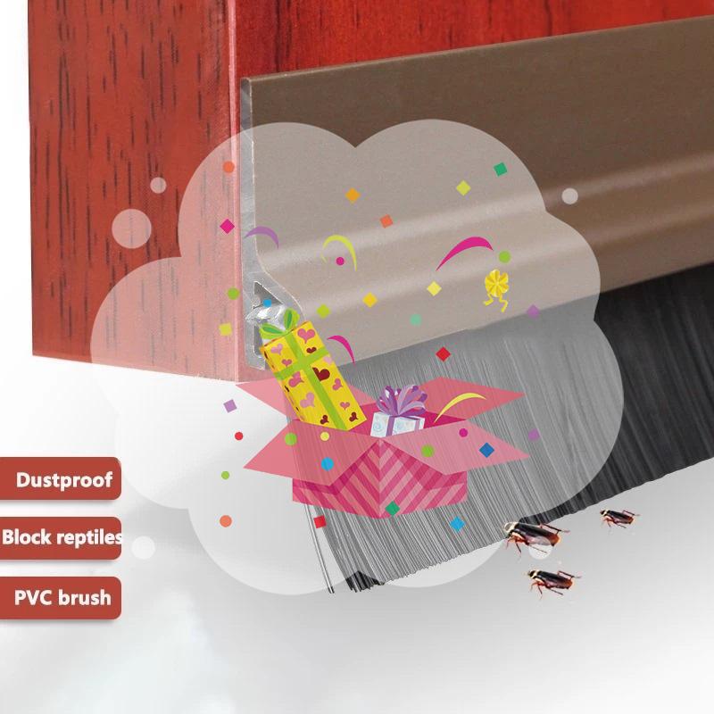 Door Bottom Seal Brush Door Seal Dust Proof Anti- Safe PVC Sealing Strip Self-Adhesive Filling Sealing Strips